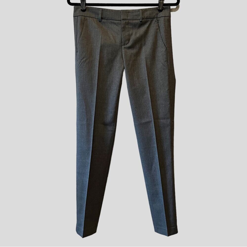 Vince slim straight ankle cropped wool trousers sz 2